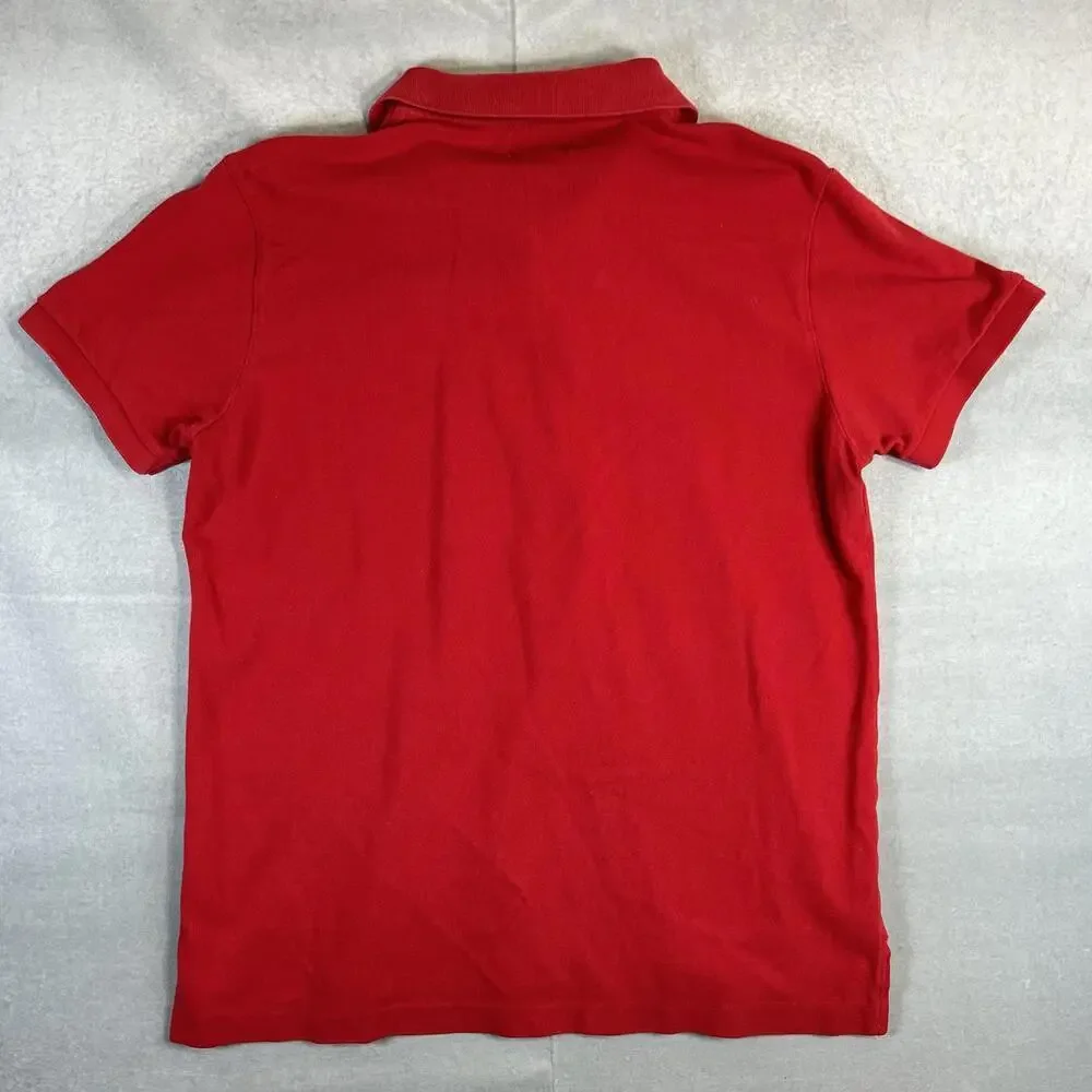 Vintage Polo Jeans Ralph Lauren Polo Shirt Mens XL Red RL US Flag 90s